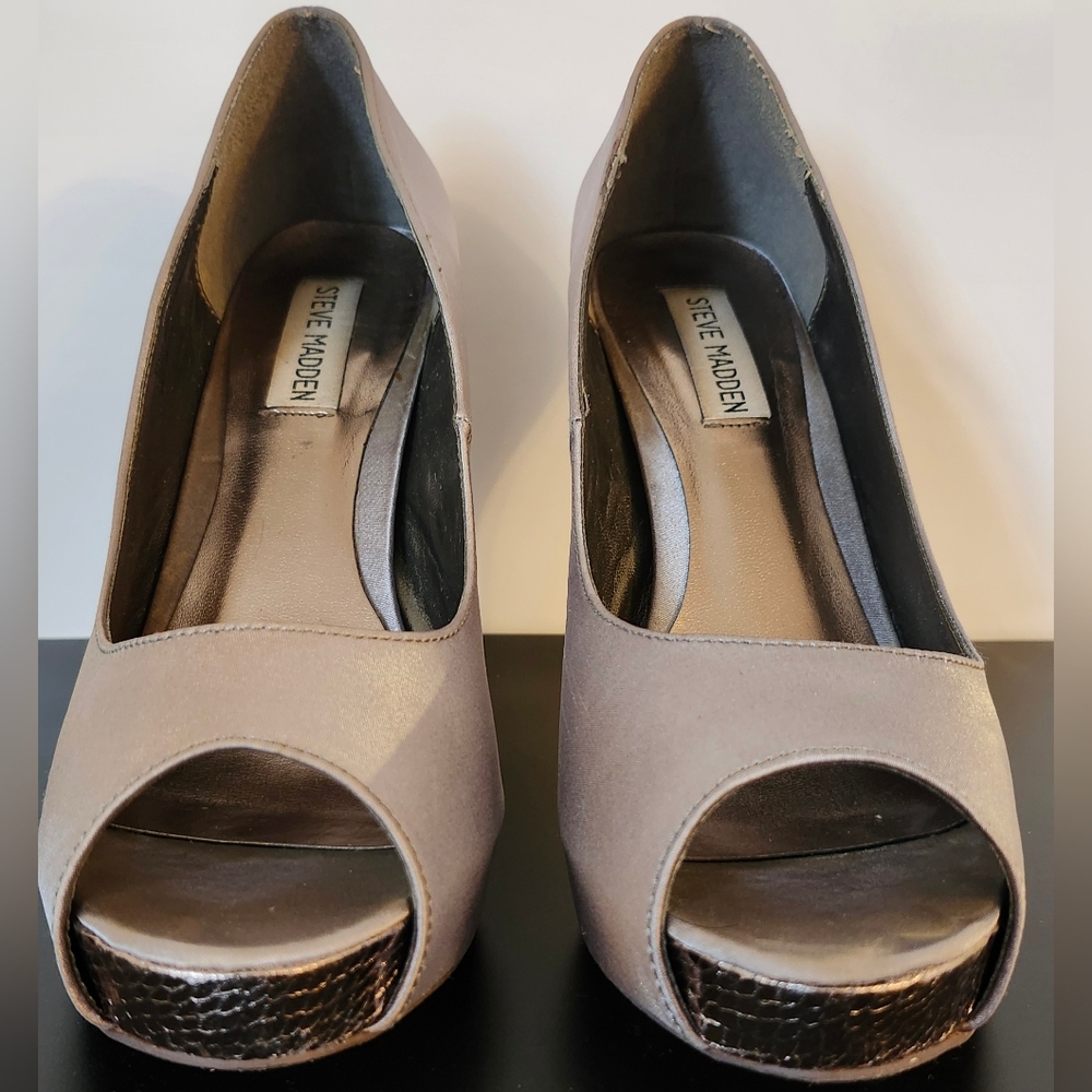 Steve Madden Women's Peep Toe Heels - Gray